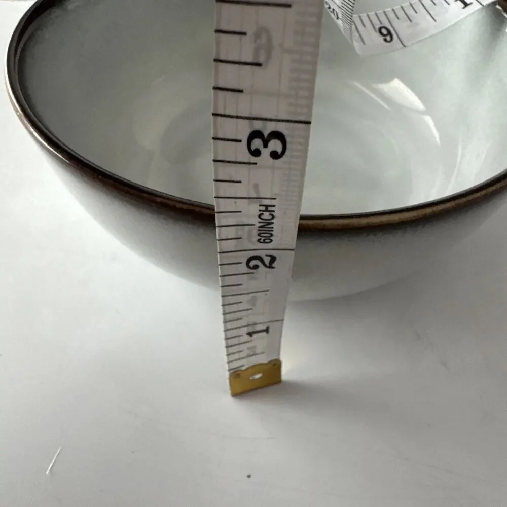 Set of 4 IKEA Gladelig Bowls Salad Cereal MCM Speckled Brown Trim